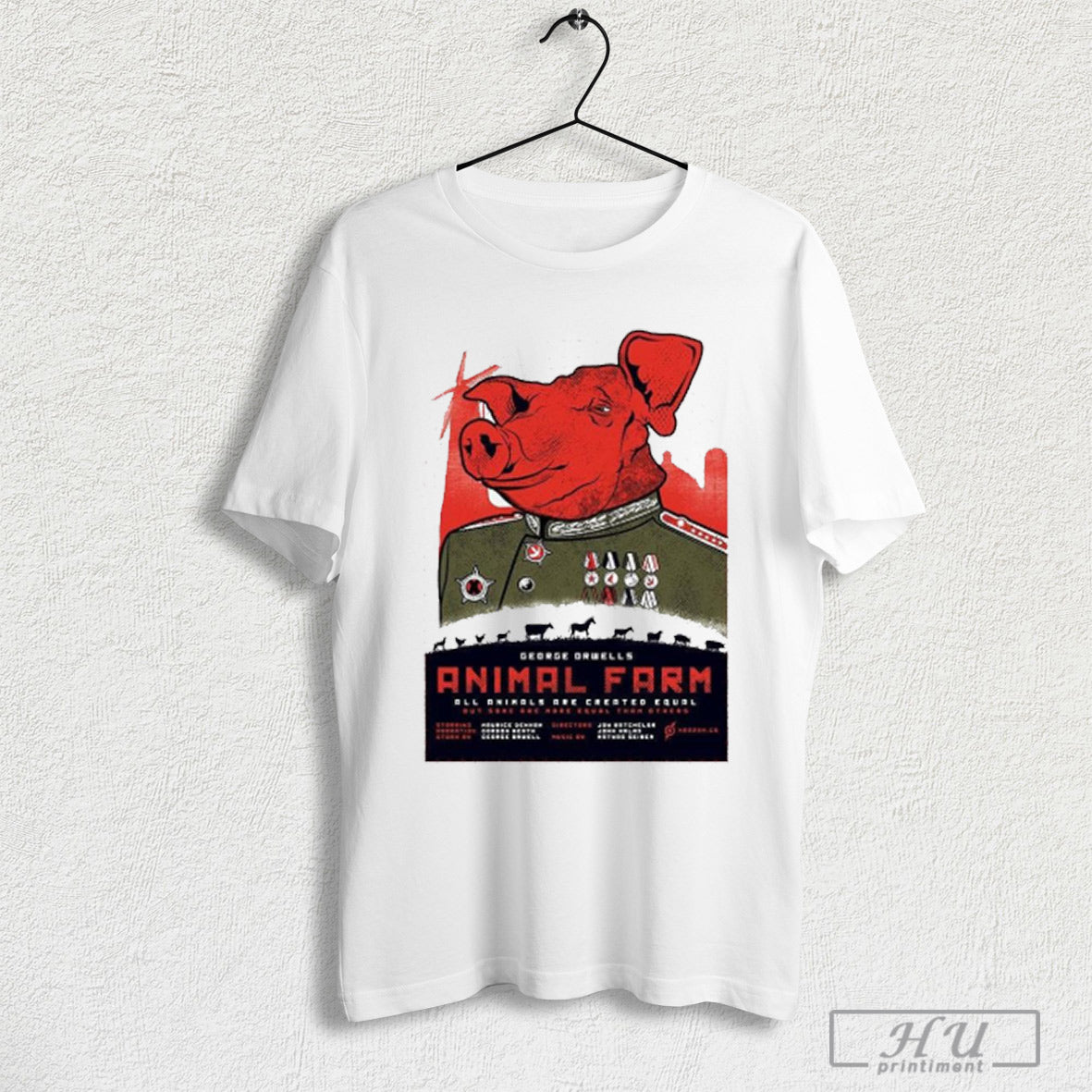 George Orwell Animal Farm Propaganda - Adult & Kids T-Shirts, Sweatshirts & Hoodies apparel design preview 1