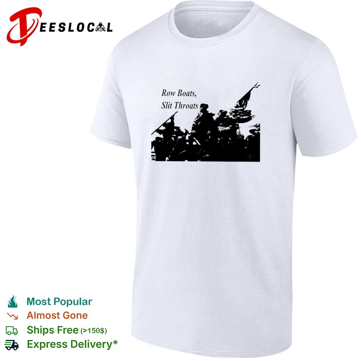George Washington Delaware Crossing Row Boats Slit - Adult & Kids T-Shirts, Sweatshirts & Hoodies apparel design preview 1