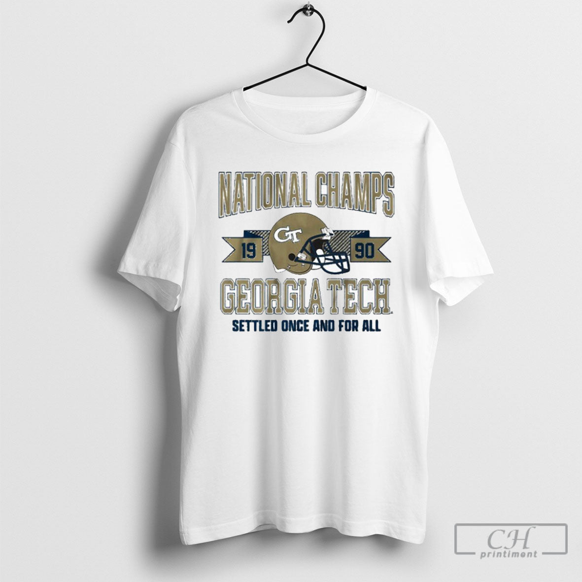 Georgia Tech Yellow Jackets 1990 National Champs - Adult & Kids T-Shirts, Sweatshirts & Hoodies apparel design preview 1