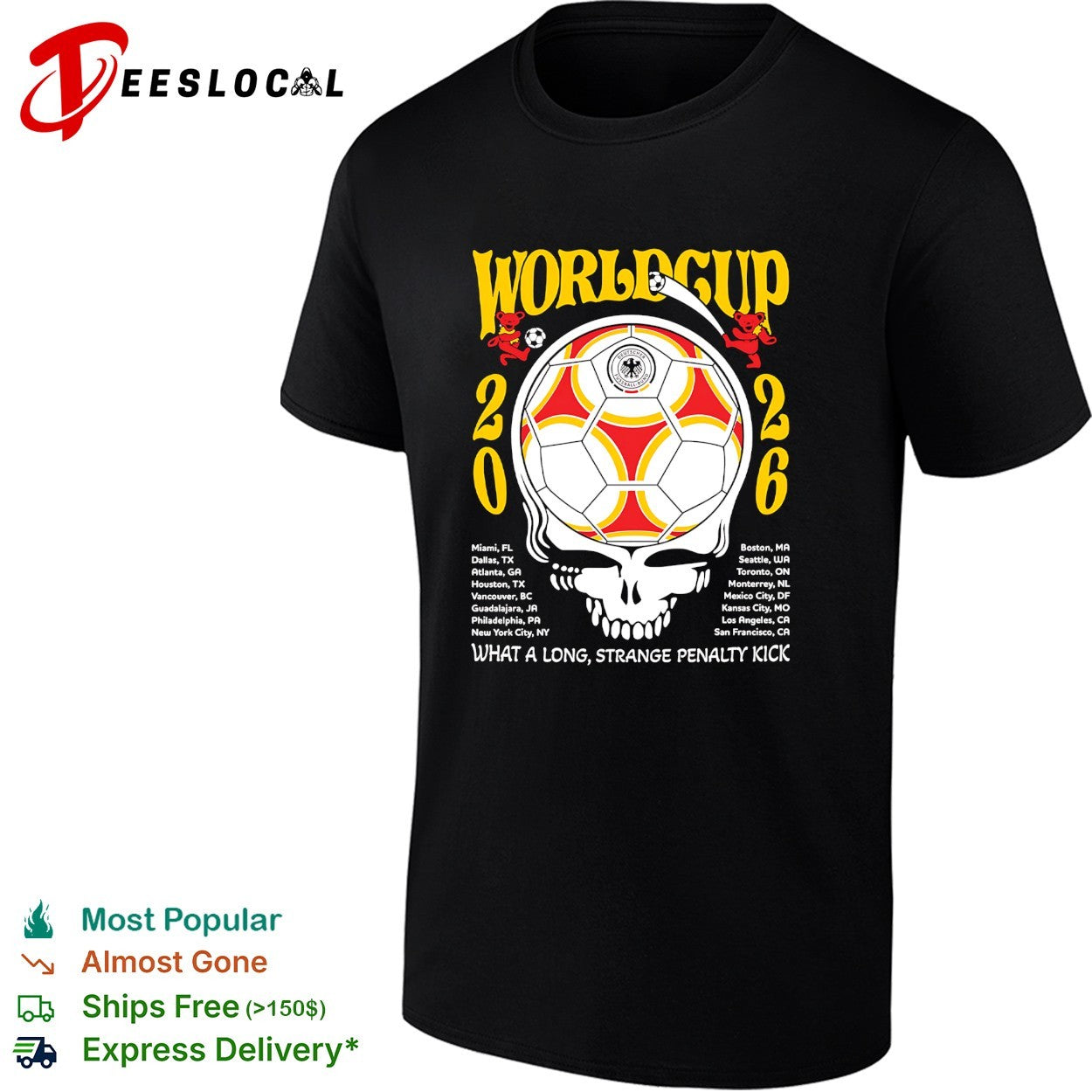 Germany World Cup 2026 Grateful Dead steal your face - Adult & Kids T-Shirts, Sweatshirts & Hoodies apparel design preview 1
