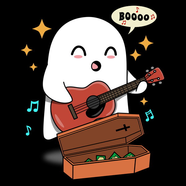 Ghost Busker Funny Halloween - Adult & Kids T-Shirts, Sweatshirts & Hoodies apparel design preview 1