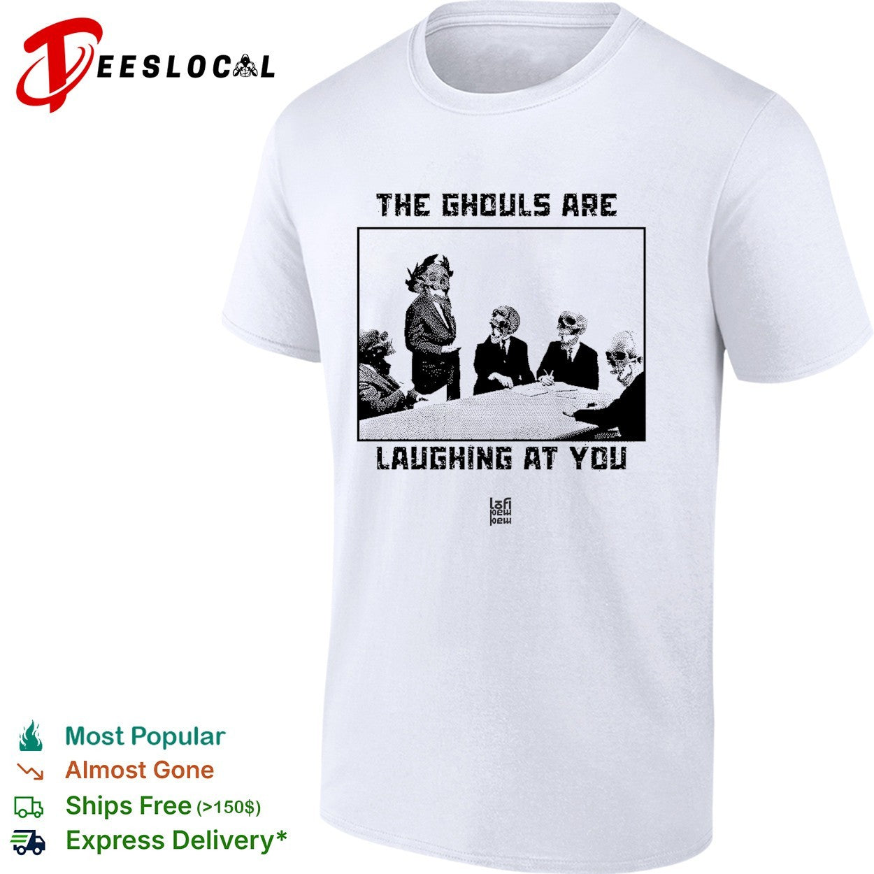 Ghouls laughing at you skeletons board meeting - Adult & Kids T-Shirts, Sweatshirts & Hoodies apparel design preview 1