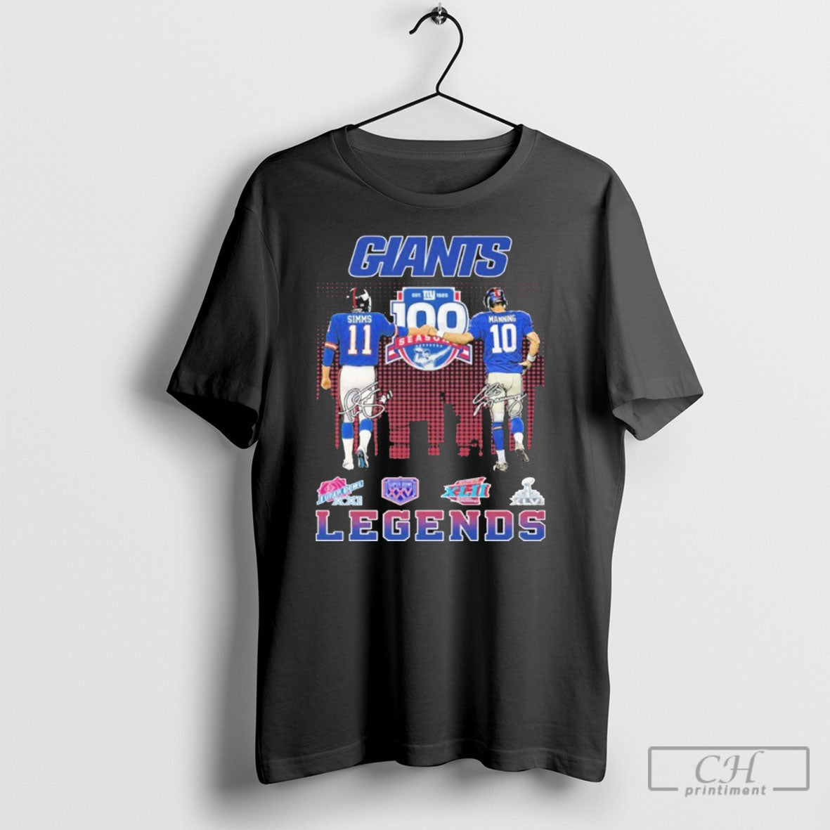Giants Simms And Manning Signature Legends - Adult & Kids T-Shirts, Sweatshirts & Hoodies apparel design preview 1