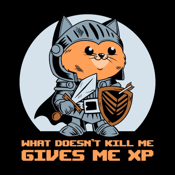 Gives Me Xp Cat - Adult & Kids T-Shirts, Sweatshirts & Hoodies apparel design preview 1