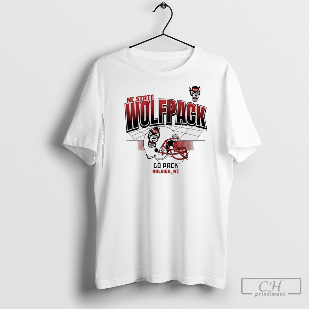 Go Pack Nc State Wolfpack Football Helmet Grid - Adult & Kids T-Shirts, Sweatshirts & Hoodies apparel design preview 1