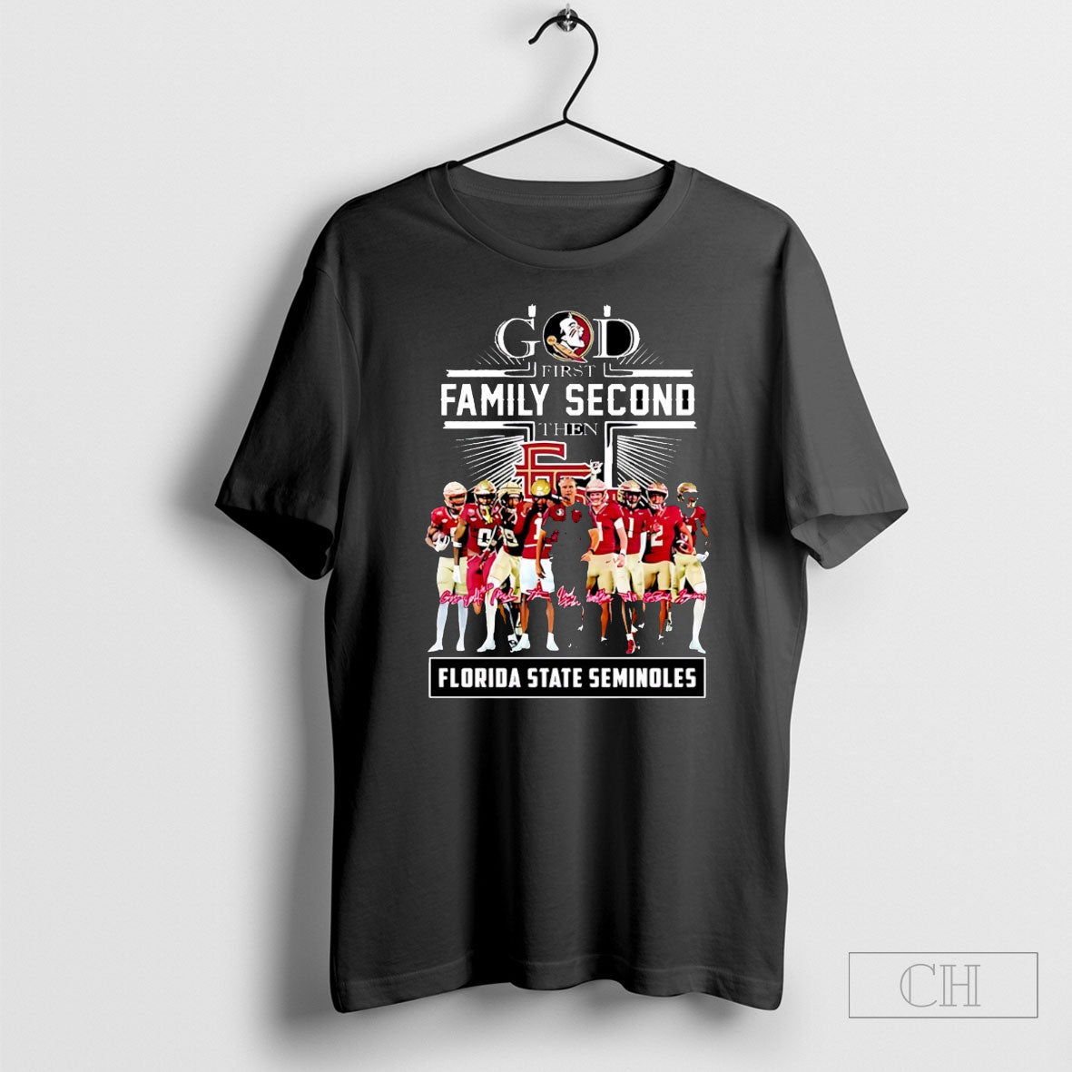 God First Family Second Then Florida State Seminoles - Adult & Kids T-Shirts, Sweatshirts & Hoodies apparel design preview 1