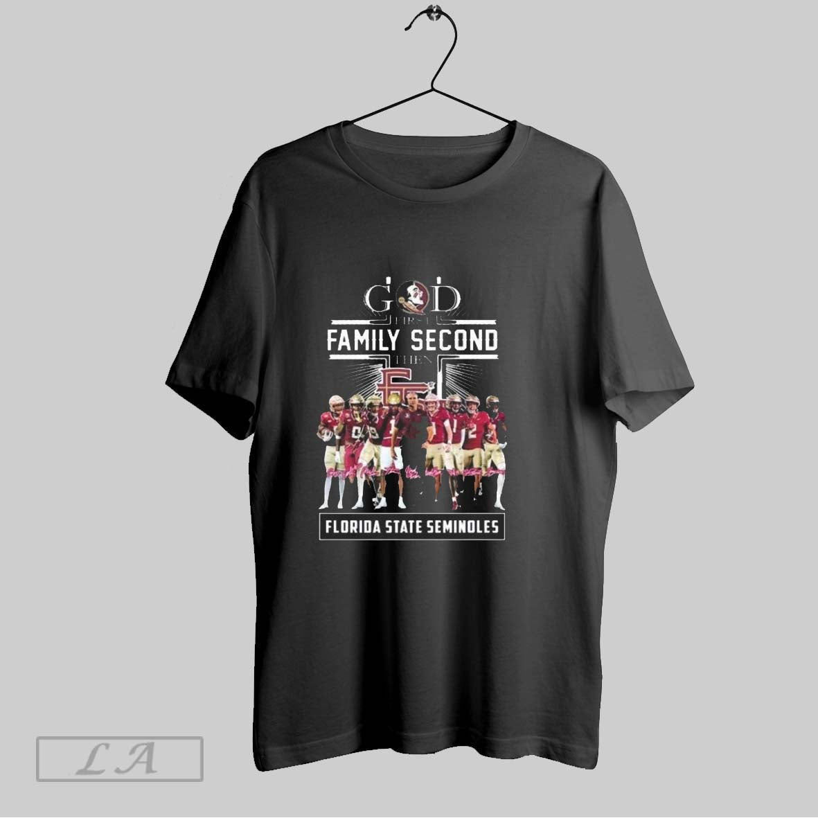 God First Family Second Then Florida State Seminoles - Adult & Kids T-Shirts, Sweatshirts & Hoodies apparel design preview 1