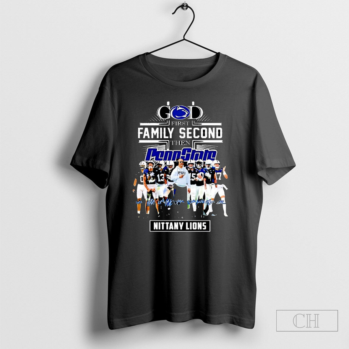God First Family Second Then Penn State Nittany Lions - Adult & Kids T-Shirts, Sweatshirts & Hoodies apparel design preview 1
