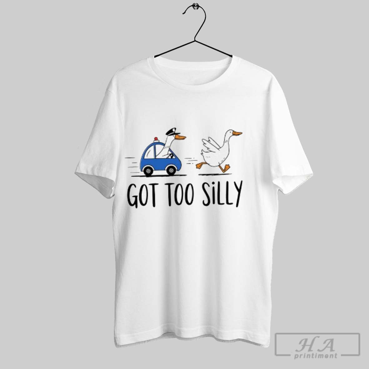Goose Got Too Silly Funny Meme - Adult & Kids T-Shirts, Sweatshirts & Hoodies apparel design preview 1