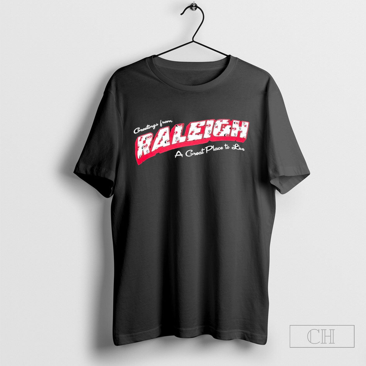 Greetings From Raleigh A Great Place To Live Carolina - Adult & Kids T-Shirts, Sweatshirts & Hoodies apparel design preview 1