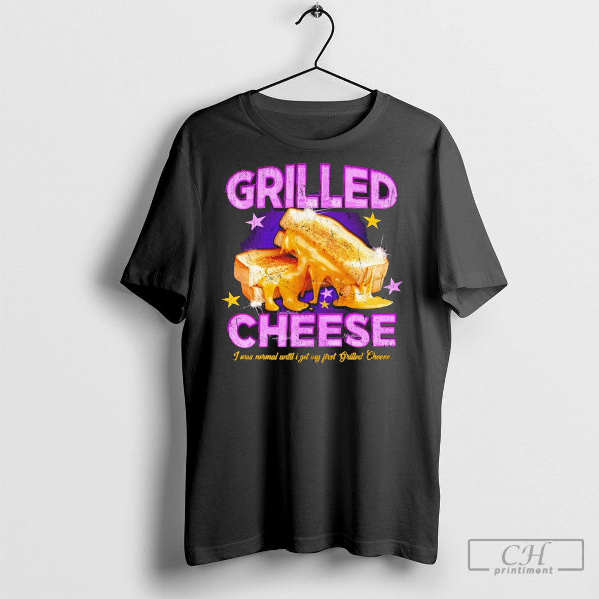 Grilled Cheese I Was Normal Until Got My First - Adult & Kids T-Shirts, Sweatshirts & Hoodies apparel design preview 1