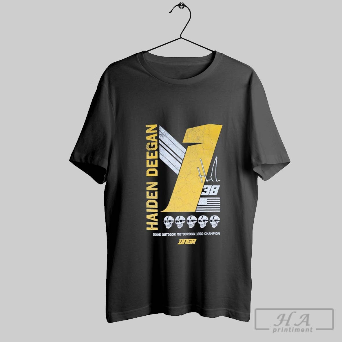 Haiden Deegan 2025 Outdoor Motorcross 250 Mx Champion - Adult & Kids T-Shirts, Sweatshirts & Hoodies apparel design preview 1