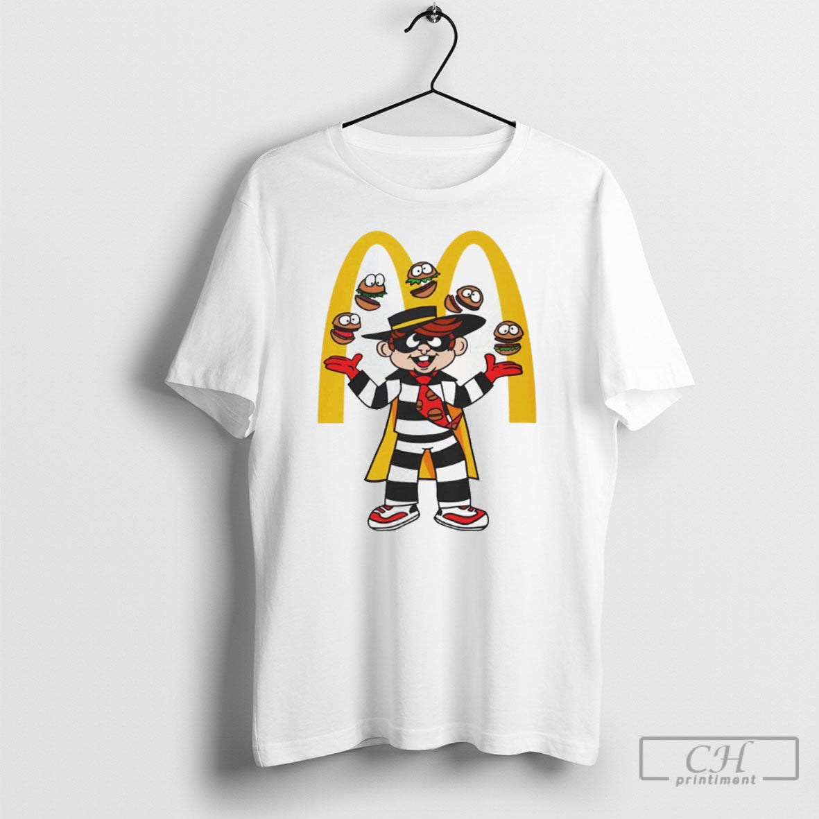 Hamburglar Juggling Burgers - Adult & Kids T-Shirts, Sweatshirts & Hoodies apparel design preview 1