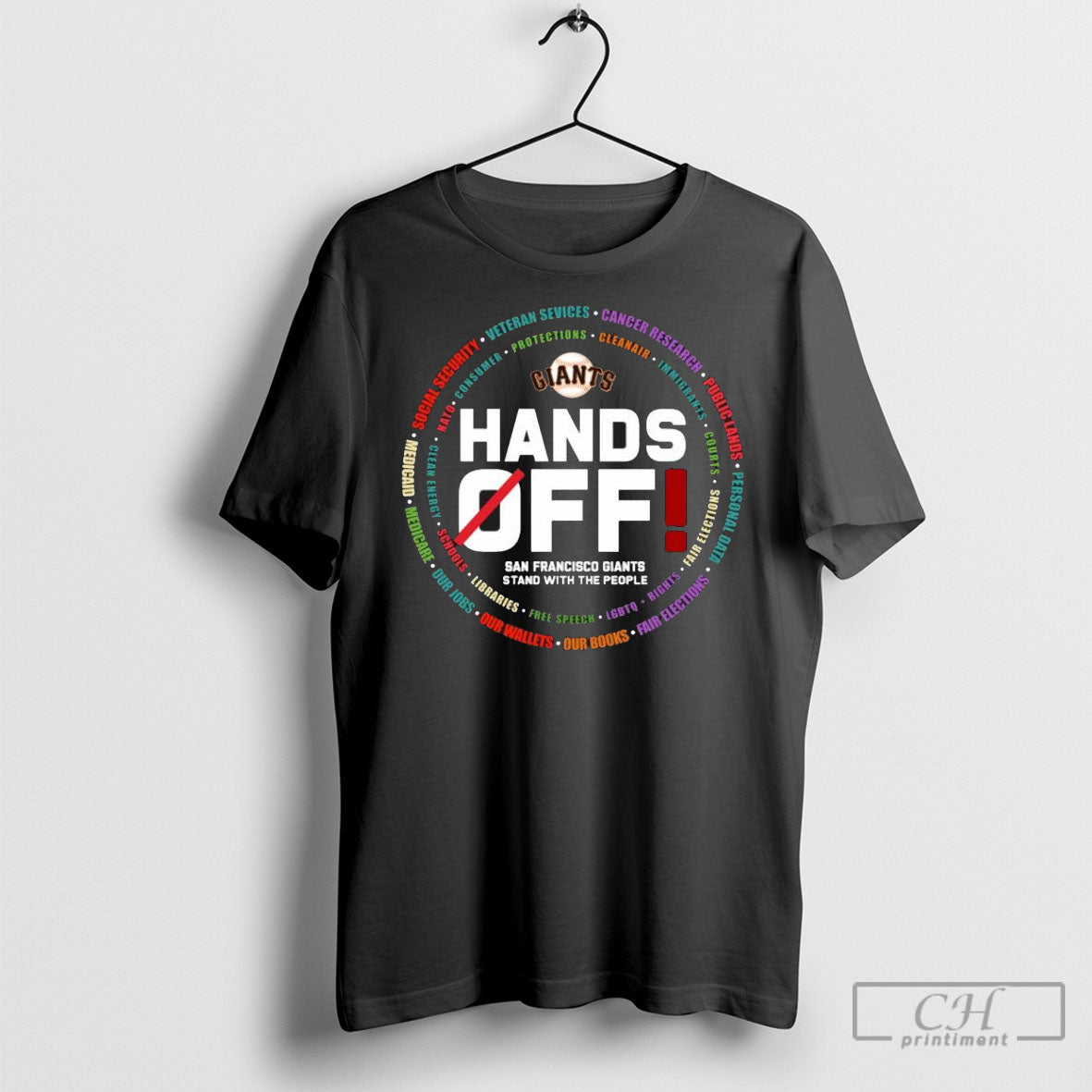 Hands Off San Francisco Giants Stand With The People - Adult & Kids T-Shirts, Sweatshirts & Hoodies apparel design preview 1