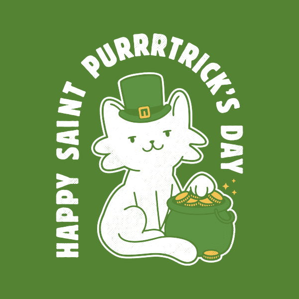 Happy St Purrrtricks Day - Adult & Kids T-Shirts, Sweatshirts & Hoodies apparel design preview 1