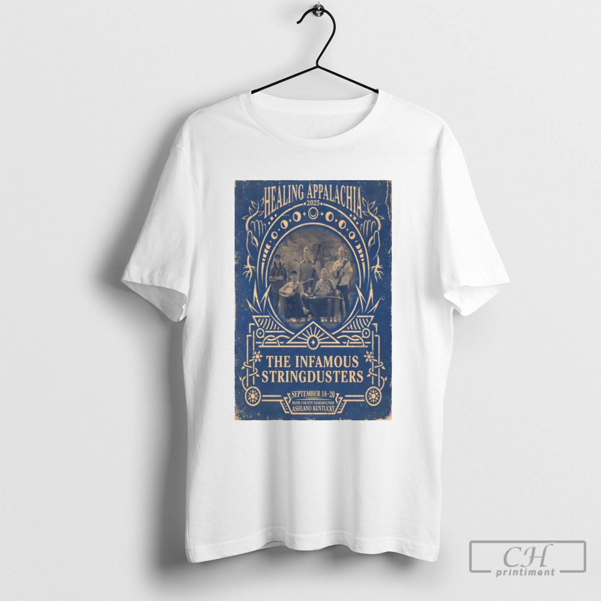 Healing Appalachia The Infamous Stringdusters Sep 18 - Adult & Kids T-Shirts, Sweatshirts & Hoodies apparel design preview 1