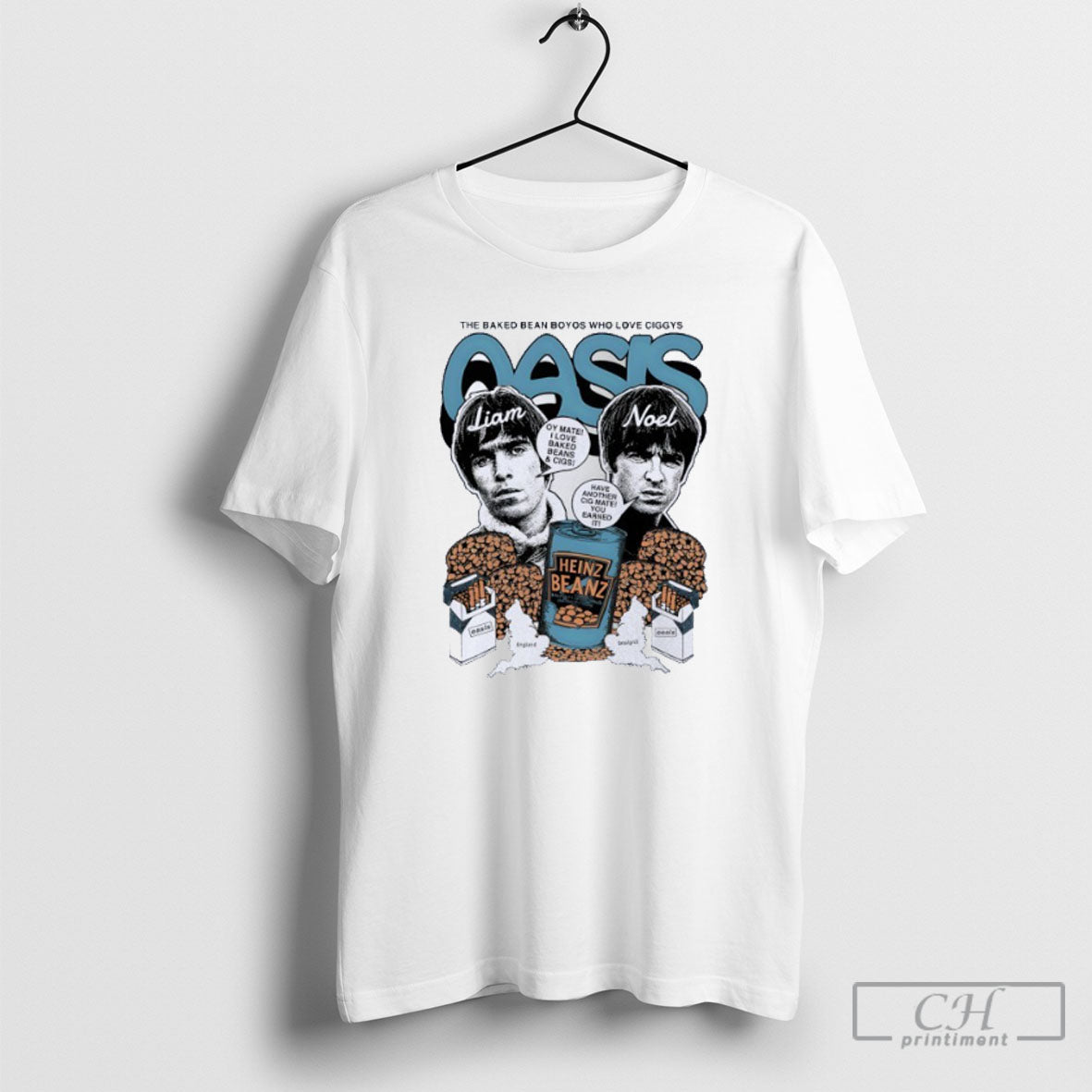 Heinz Beanz Oasis The Baked Bean Who Love Ciggys - Adult & Kids T-Shirts, Sweatshirts & Hoodies apparel design preview 1