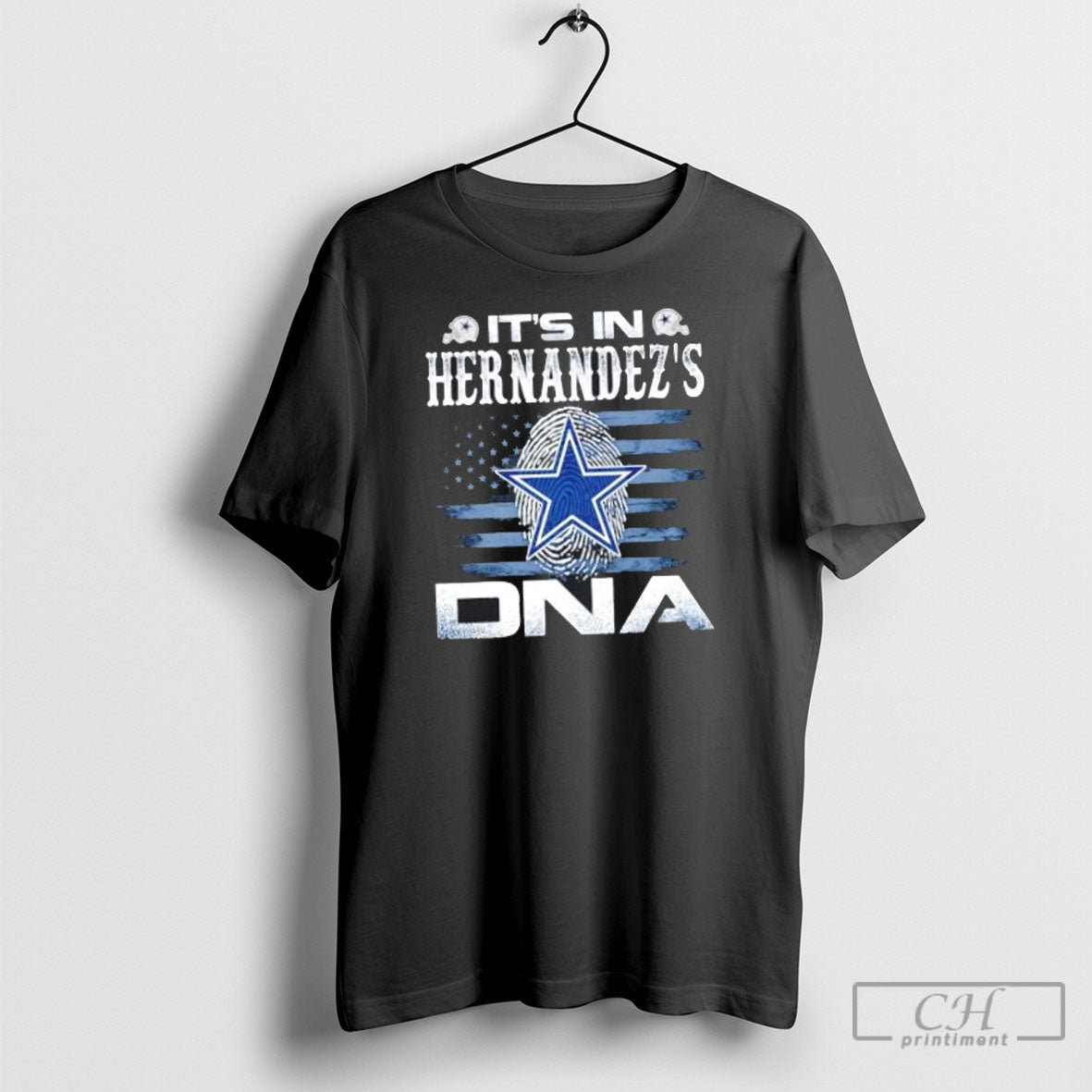 Hernandezs Dallas Cowboys Its In Dna Us Flag - Adult & Kids T-Shirts, Sweatshirts & Hoodies apparel design preview 1