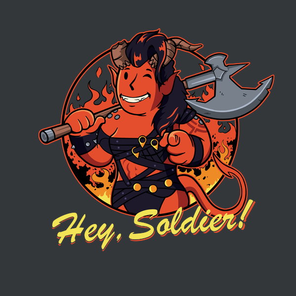 Hey Soldier - Adult & Kids T-Shirts, Sweatshirts & Hoodies apparel design preview 1