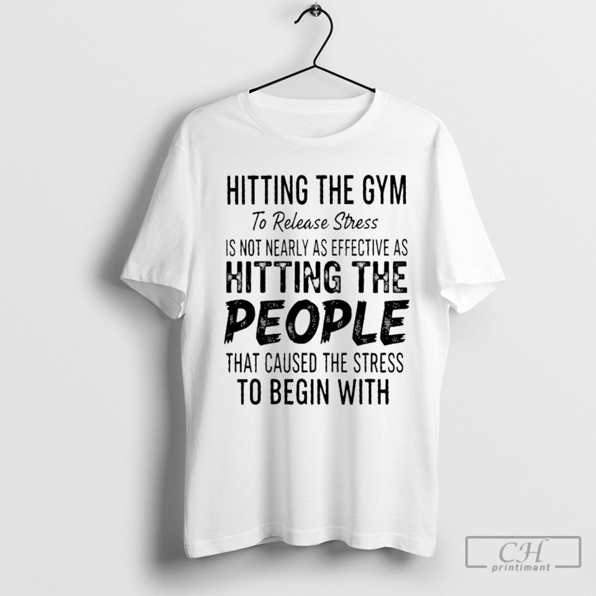 Hitting The Gym To Release Stress Is Not Nearly As - Adult & Kids T-Shirts, Sweatshirts & Hoodies apparel design preview 1