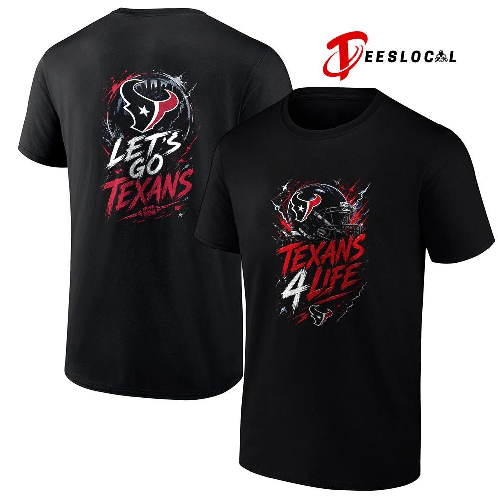 Houston Texans x fan 4 life graphic - Adult & Kids T-Shirts, Sweatshirts & Hoodies apparel design preview 1