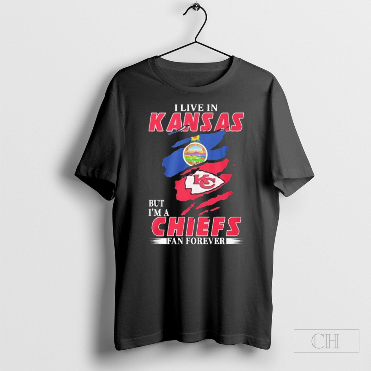 I Live In Kansas And Im A City Chiefs Fan Forever - Adult & Kids T-Shirts, Sweatshirts & Hoodies apparel design preview 1