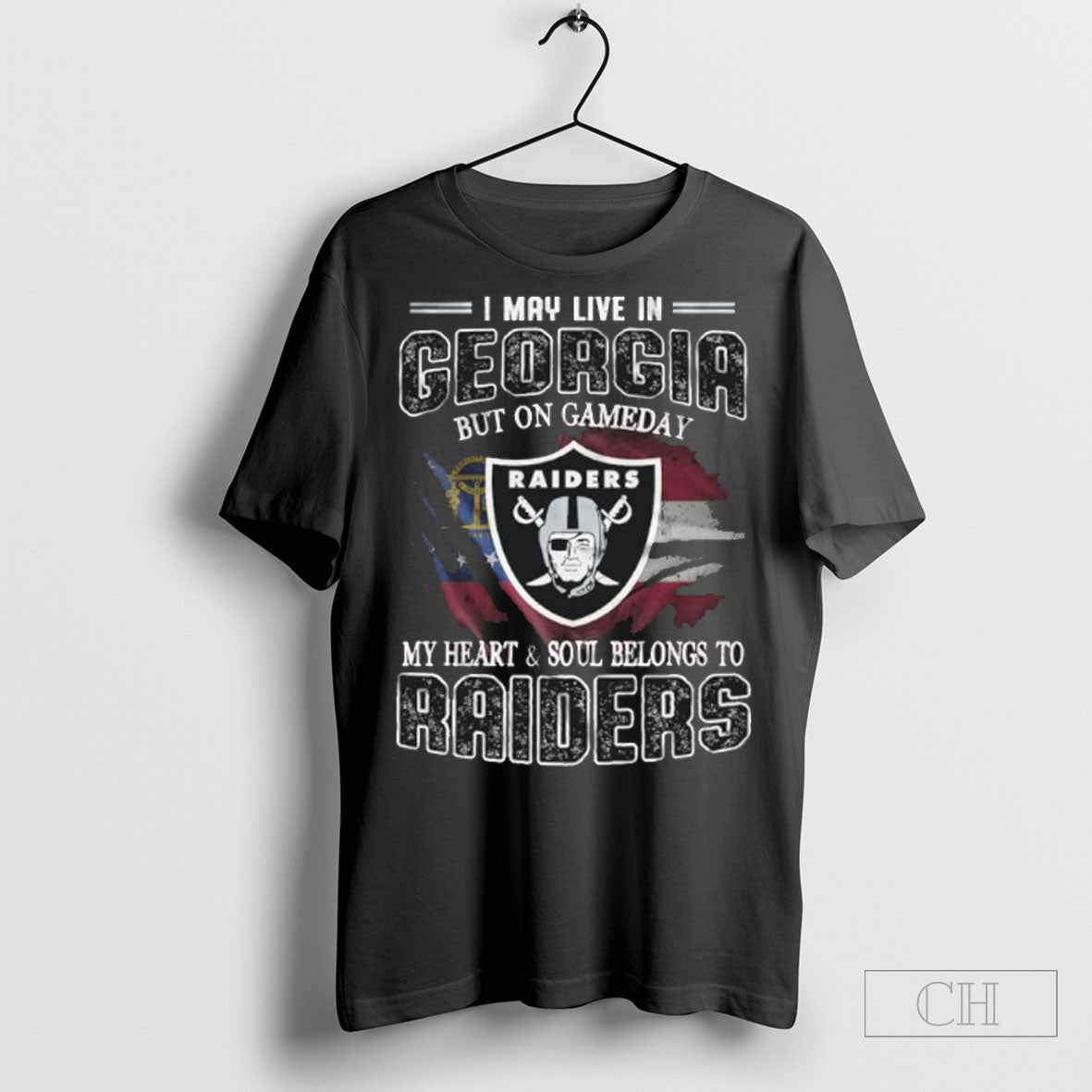 I May Live In Georgia But On Game Day My Heart And - Adult & Kids T-Shirts, Sweatshirts & Hoodies apparel design preview 1
