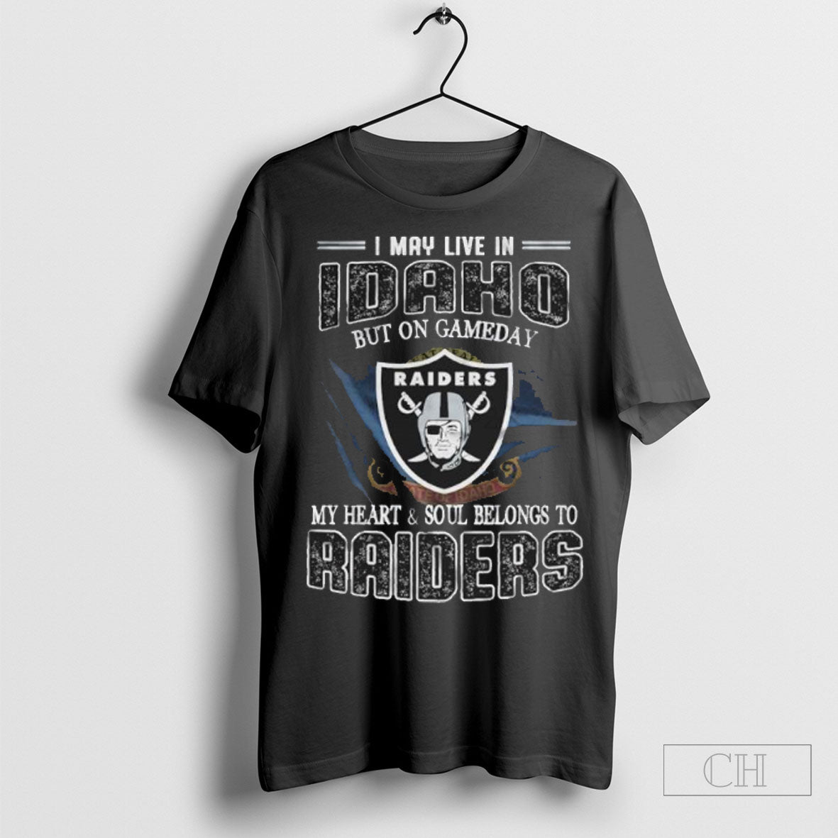 I May Live In Idaho But On Game Day My Heart And Soul - Adult & Kids T-Shirts, Sweatshirts & Hoodies apparel design preview 1