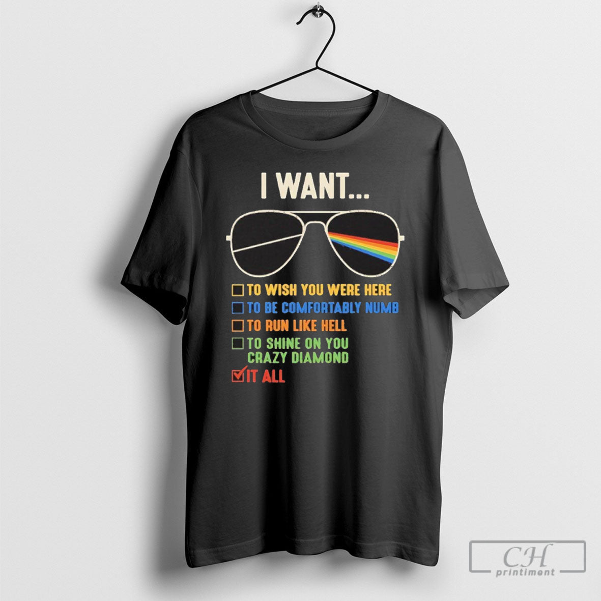 I Want To Wish You Were Here Be Comfortably Numb - Adult & Kids T-Shirts, Sweatshirts & Hoodies apparel design preview 1