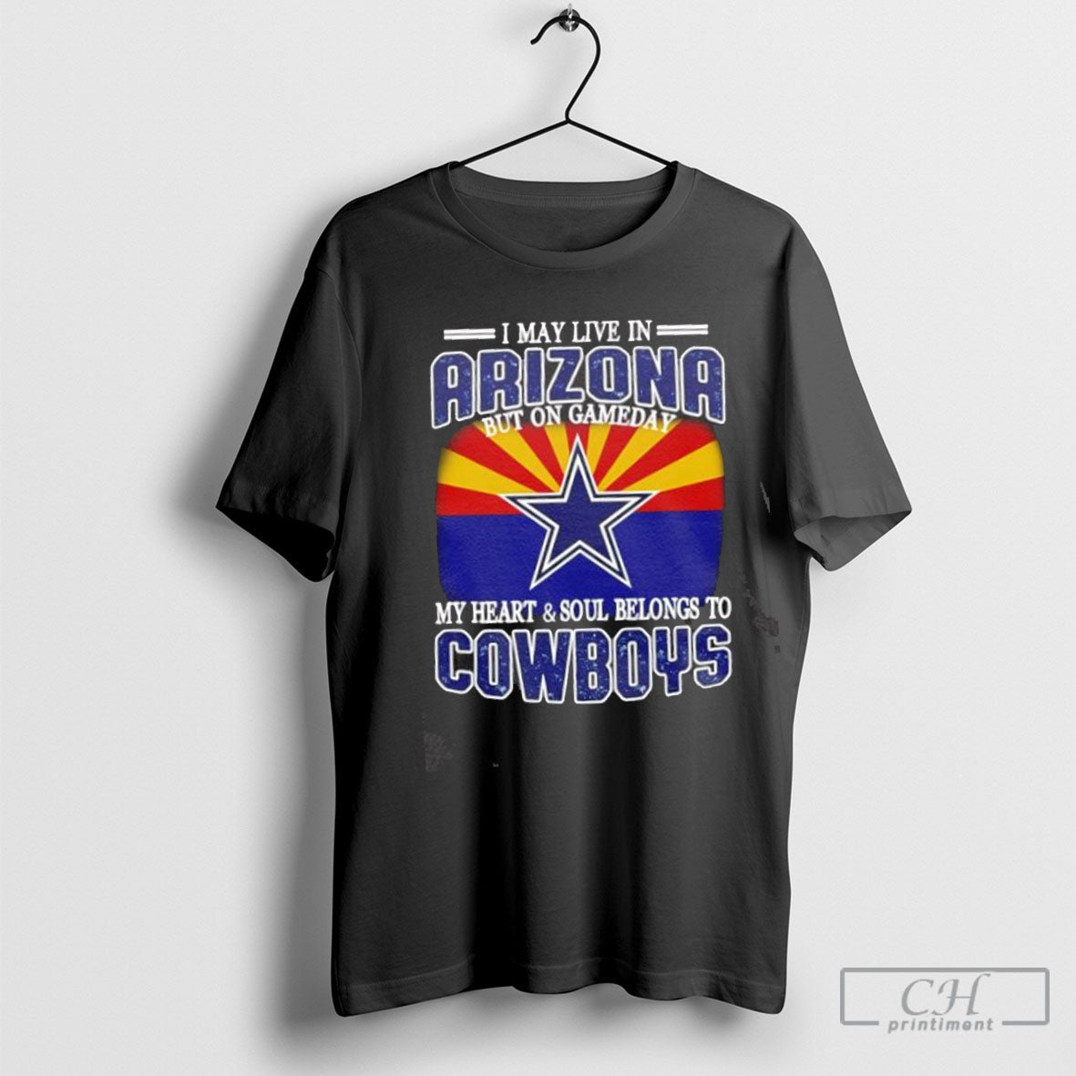 I Live In Arizona And On Gameday My Heart Soul - Adult & Kids T-Shirts, Sweatshirts & Hoodies apparel design preview 1