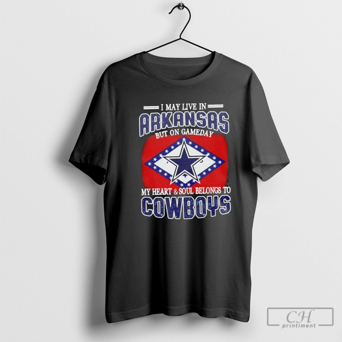 I Live In Arkansas And On Gameday My Heart Soul - Adult & Kids T-Shirts, Sweatshirts & Hoodies apparel design preview 1