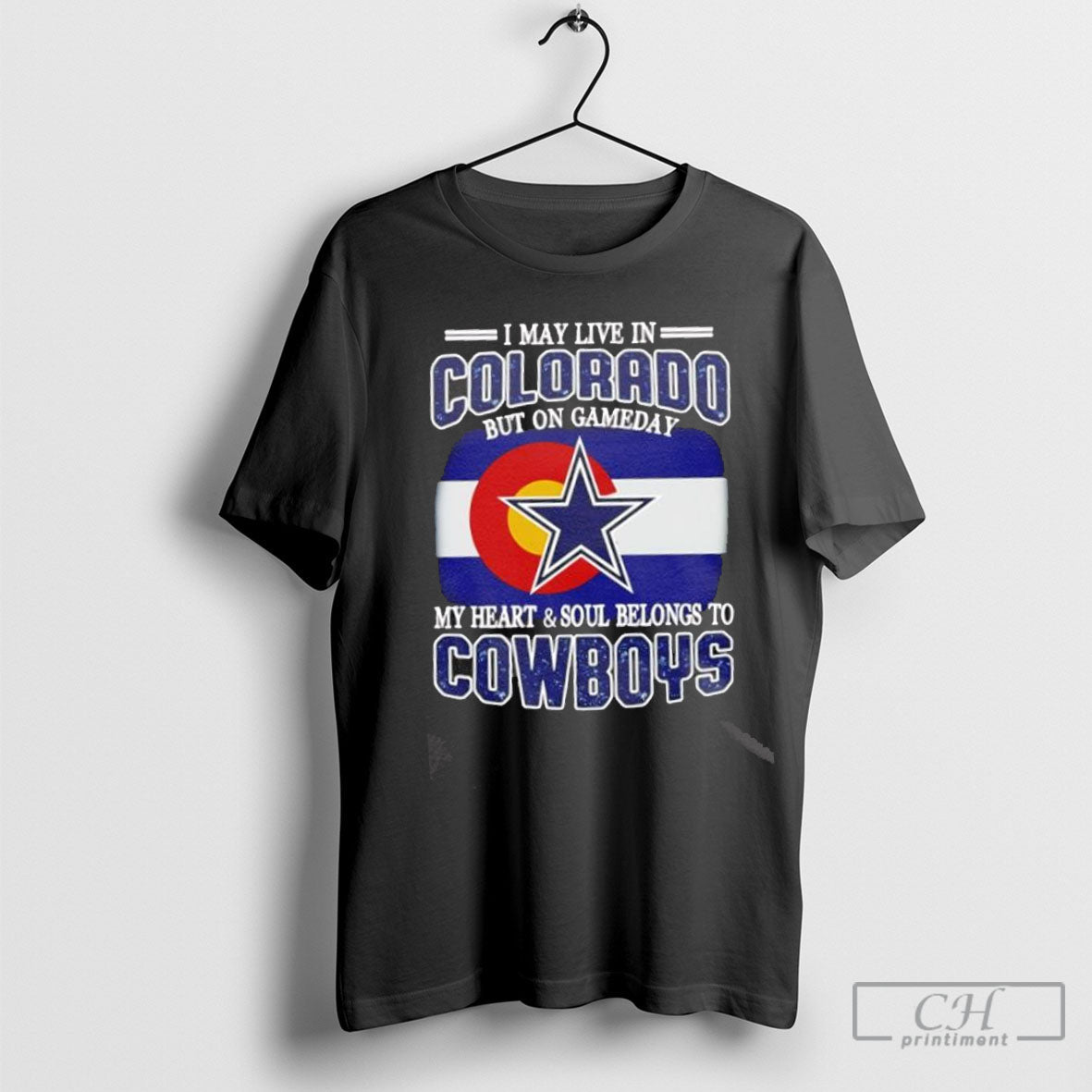 I Live In Colorado And On Gameday My Heart Soul - Adult & Kids T-Shirts, Sweatshirts & Hoodies apparel design preview 1