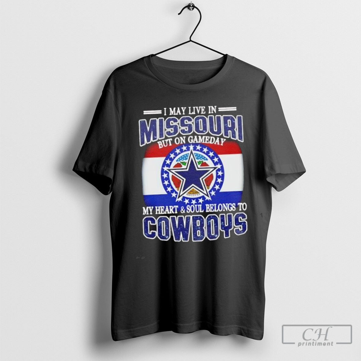I Live In Missouri And On Gameday My Heart Soul - Adult & Kids T-Shirts, Sweatshirts & Hoodies apparel design preview 1