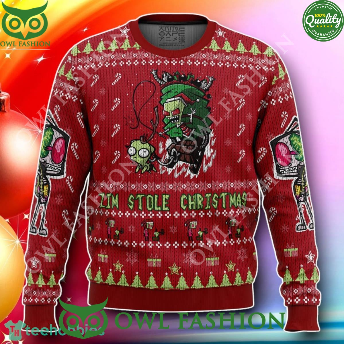 Invader Zim Doom Christmas New Design 2024 Ugly - Adult & Kids T-Shirts, Sweatshirts & Hoodies apparel design preview 1
