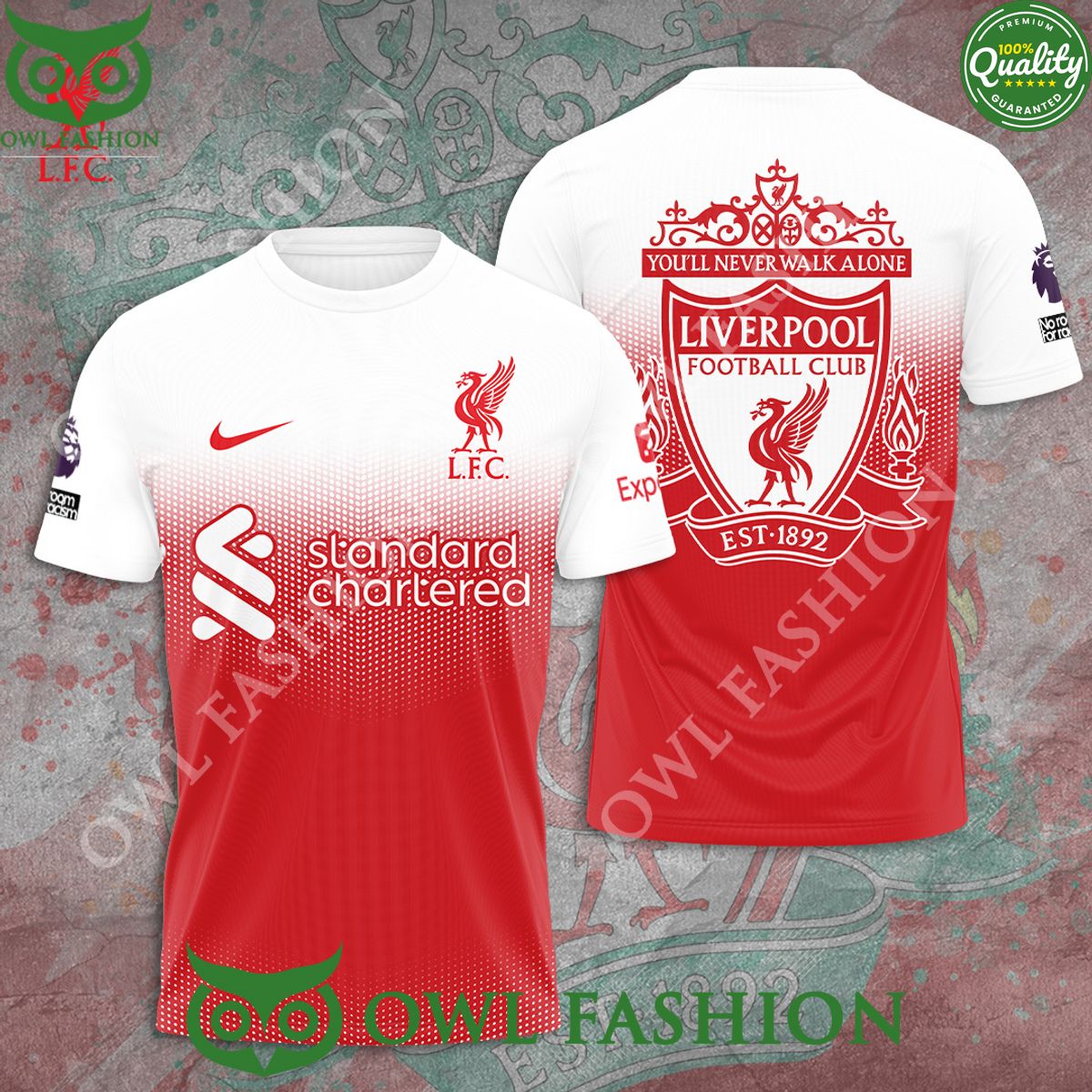 Liverpool You never walk alone football club 3D - Adult & Kids T-Shirts, Sweatshirts & Hoodies apparel design preview 1