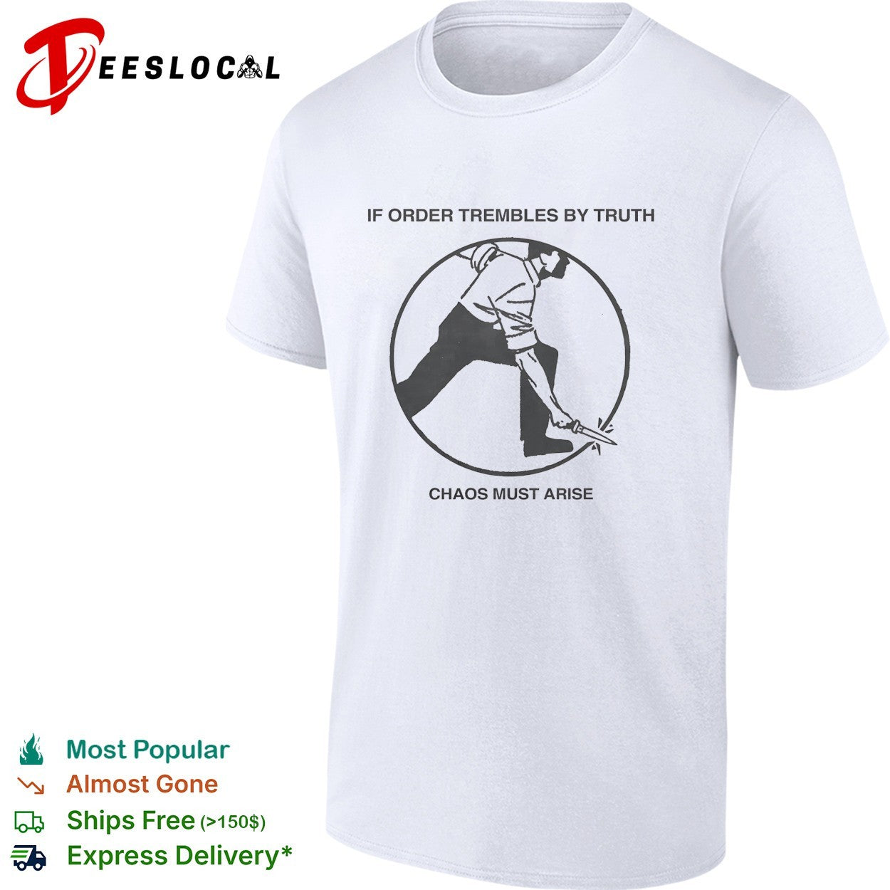 If order trembles by truth chaos must arise - Adult & Kids T-Shirts, Sweatshirts & Hoodies apparel design preview 1