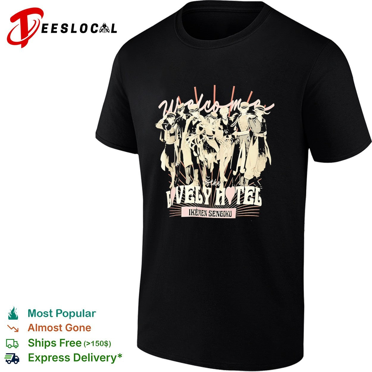 Ikemen Sengoku Welcome to the Lovely Hotel - Adult & Kids T-Shirts, Sweatshirts & Hoodies apparel design preview 1