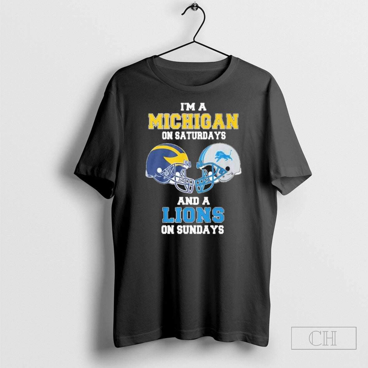 Im A Michigan Wolverines On Saturdays And Detroit - Adult & Kids T-Shirts, Sweatshirts & Hoodies apparel design preview 1