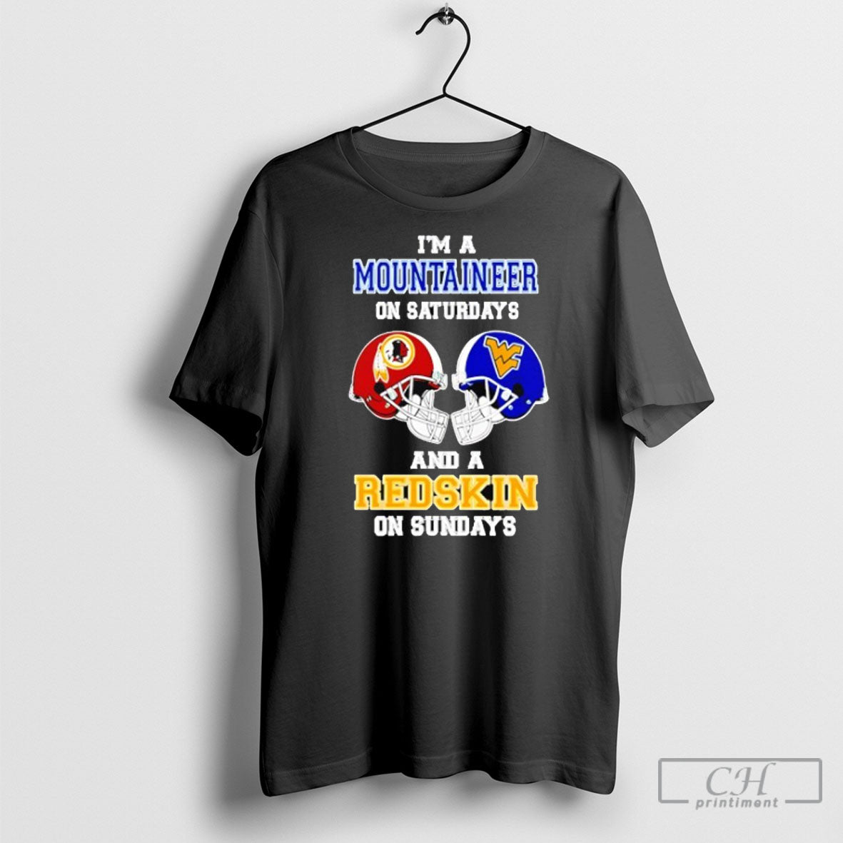 Im A West Virginia Mountaineers On Saturdays And - Adult & Kids T-Shirts, Sweatshirts & Hoodies apparel design preview 1