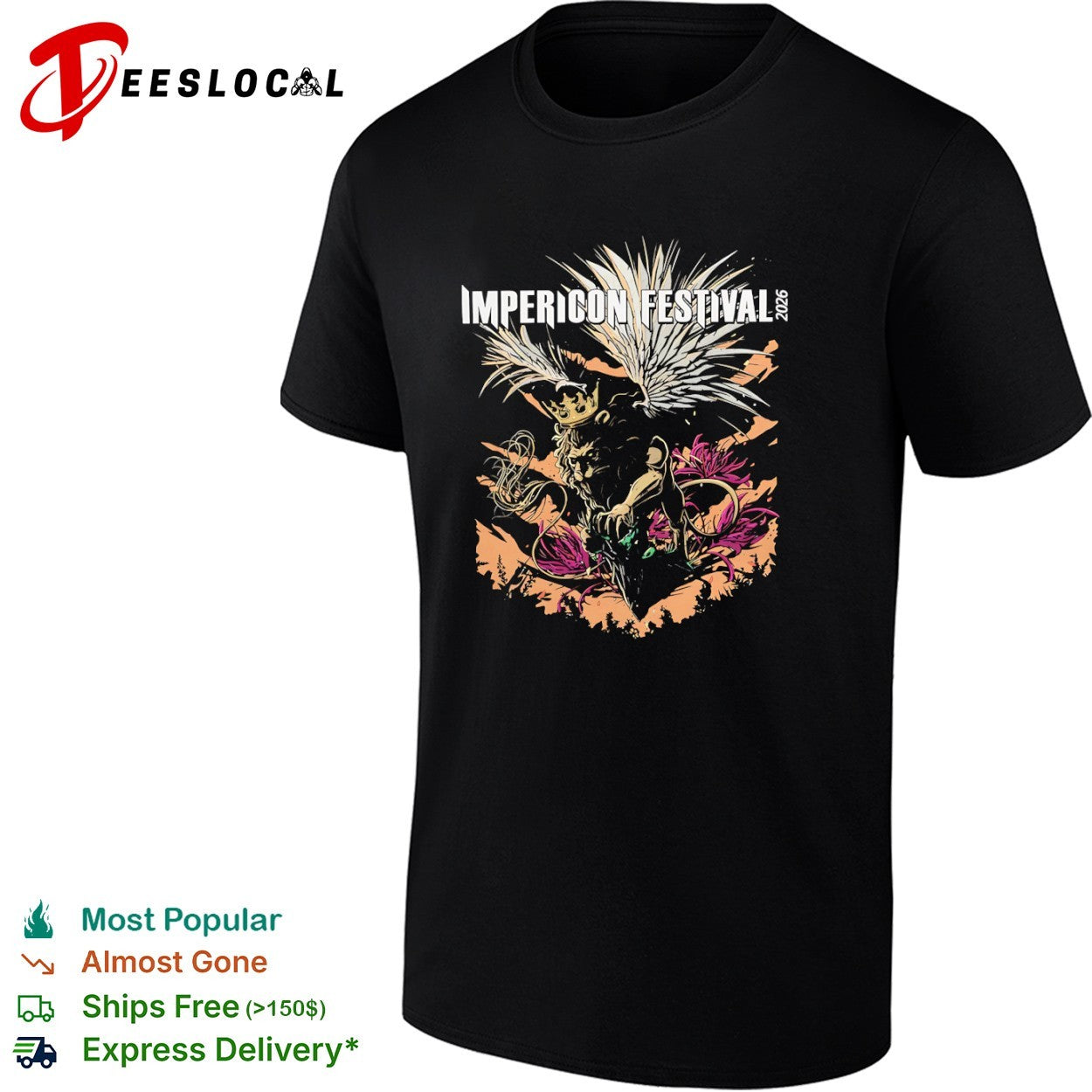 Impericon Festival 2026 Winged Lion Metalcore - Adult & Kids T-Shirts, Sweatshirts & Hoodies apparel design preview 1