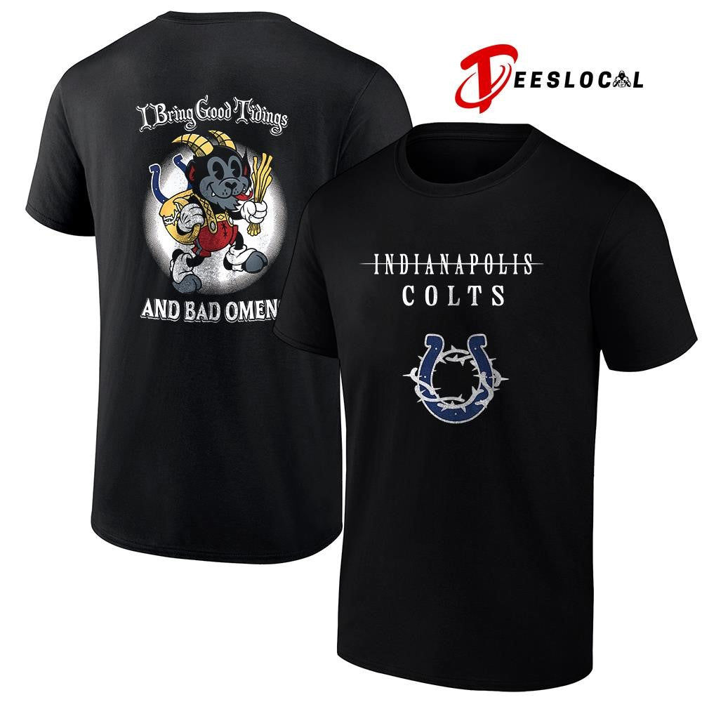 Indianapolis Colts x Bad Omens I bring good tidings - Adult & Kids T-Shirts, Sweatshirts & Hoodies apparel design preview 1