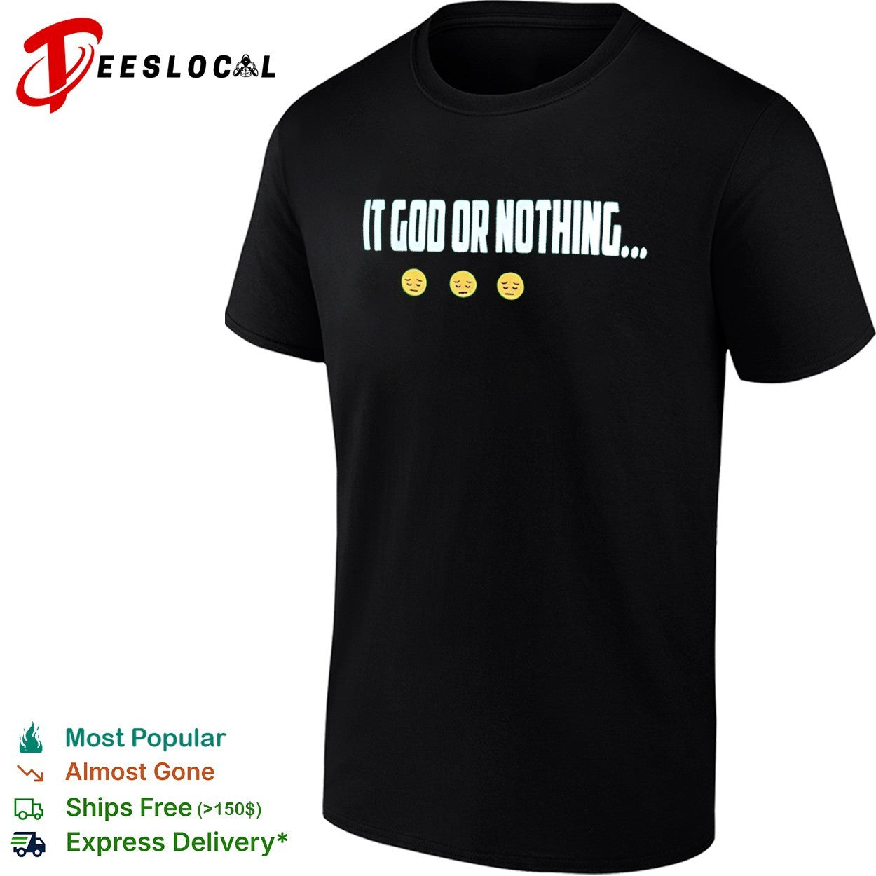 It God or Nothing inspirational faith - Adult & Kids T-Shirts, Sweatshirts & Hoodies apparel design preview 1