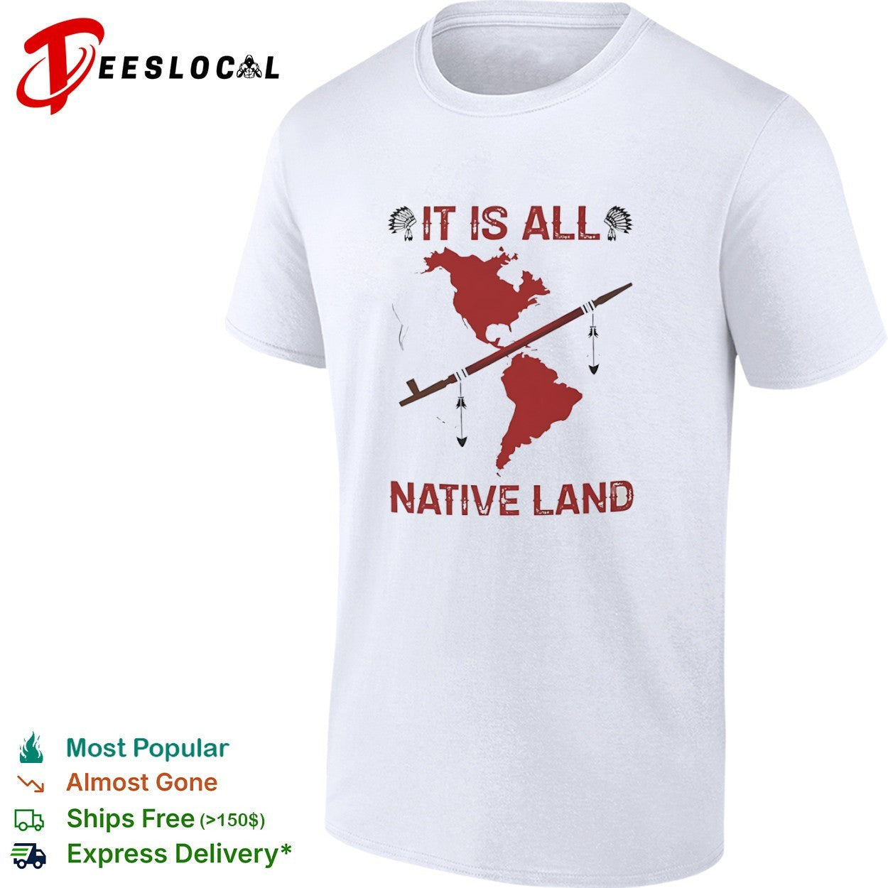 It is all native land North and South America - Adult & Kids T-Shirts, Sweatshirts & Hoodies apparel design preview 1