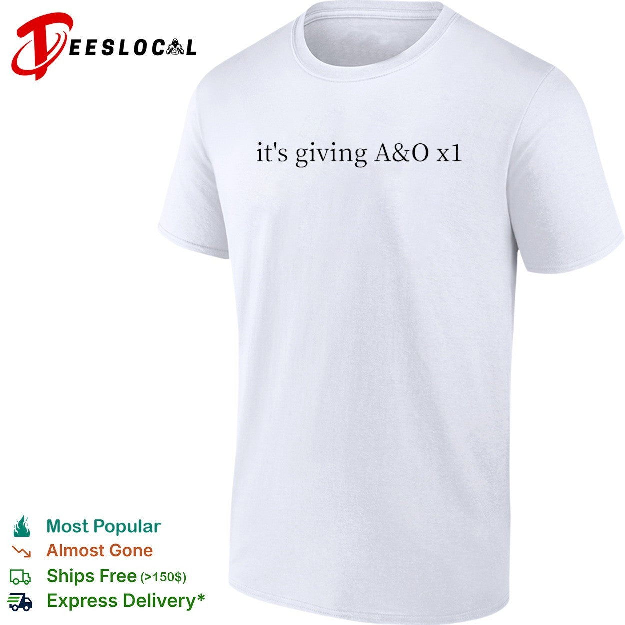 It's giving A and O x1 - Adult & Kids T-Shirts, Sweatshirts & Hoodies apparel design preview 1