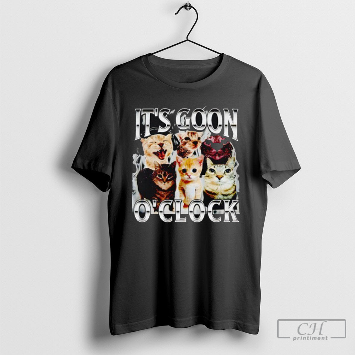 Its Goon Oclock Cat Meme - Adult & Kids T-Shirts, Sweatshirts & Hoodies apparel design preview 1