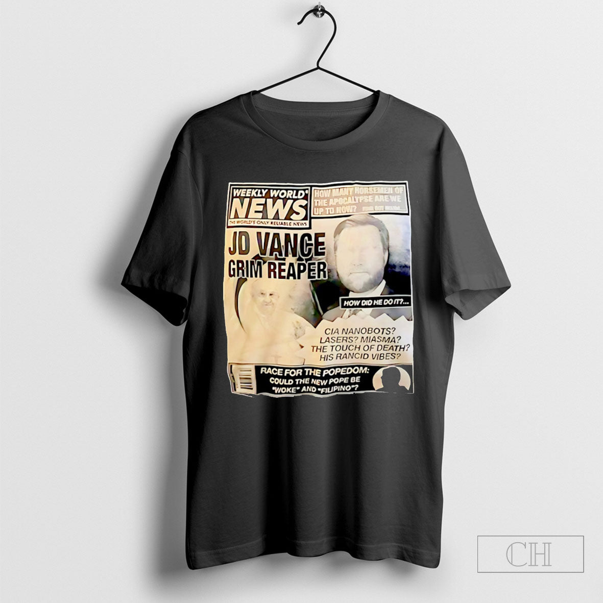 Jd Vance Grim Reaper Race For The Popedom - Adult & Kids T-Shirts, Sweatshirts & Hoodies apparel design preview 1