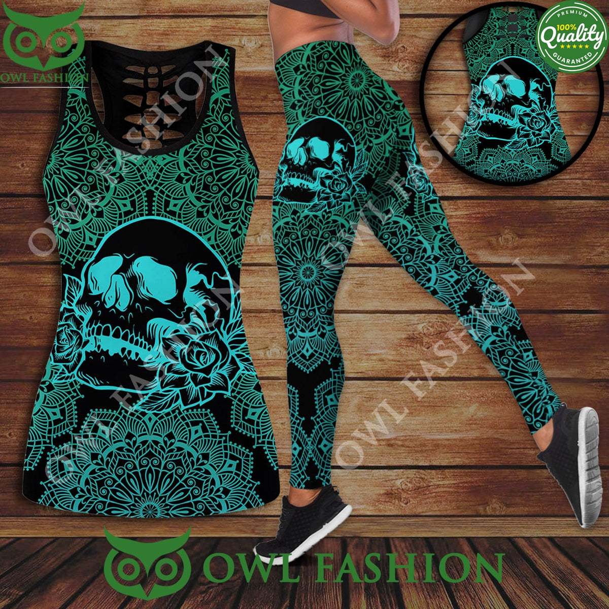 Sugar Skull Black Halloween Vibe Hollow Tank Top - Adult & Kids T-Shirts, Sweatshirts & Hoodies apparel design preview 1