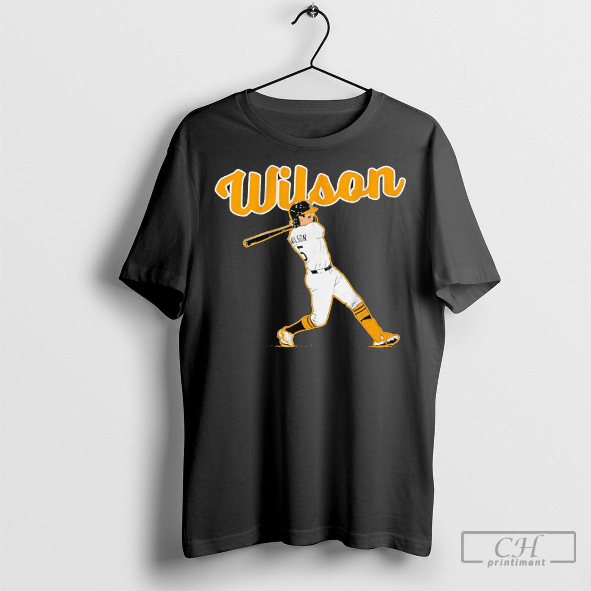 Jacob Wilson Oakland Athletics Slugger Swing - Adult & Kids T-Shirts, Sweatshirts & Hoodies apparel design preview 1