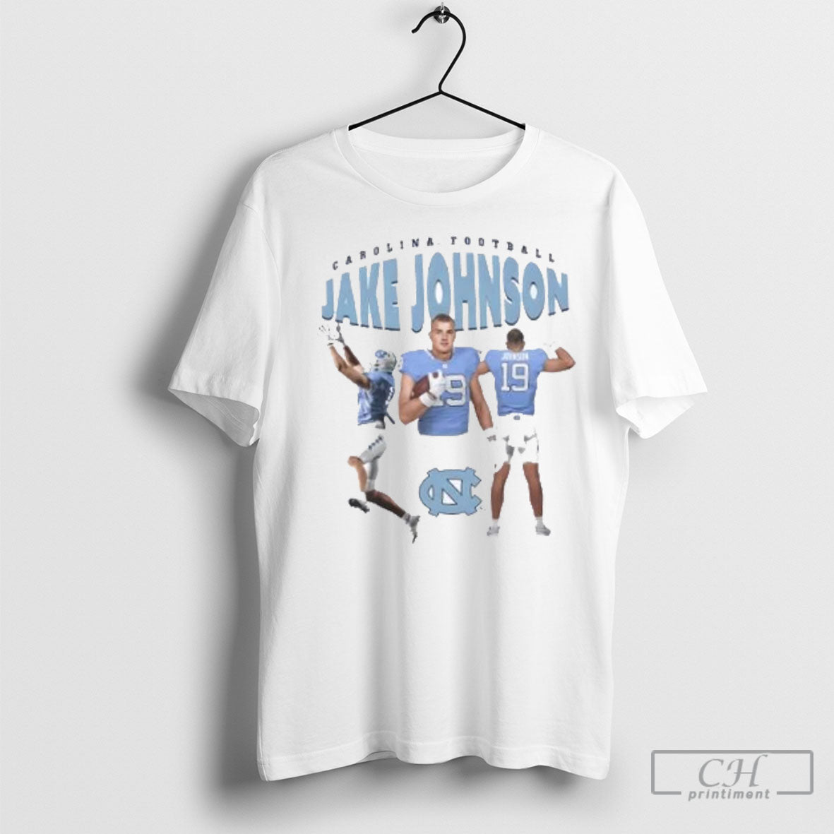 Jake Johnson North Carolina Tar Heels Football 90s - Adult & Kids T-Shirts, Sweatshirts & Hoodies apparel design preview 1