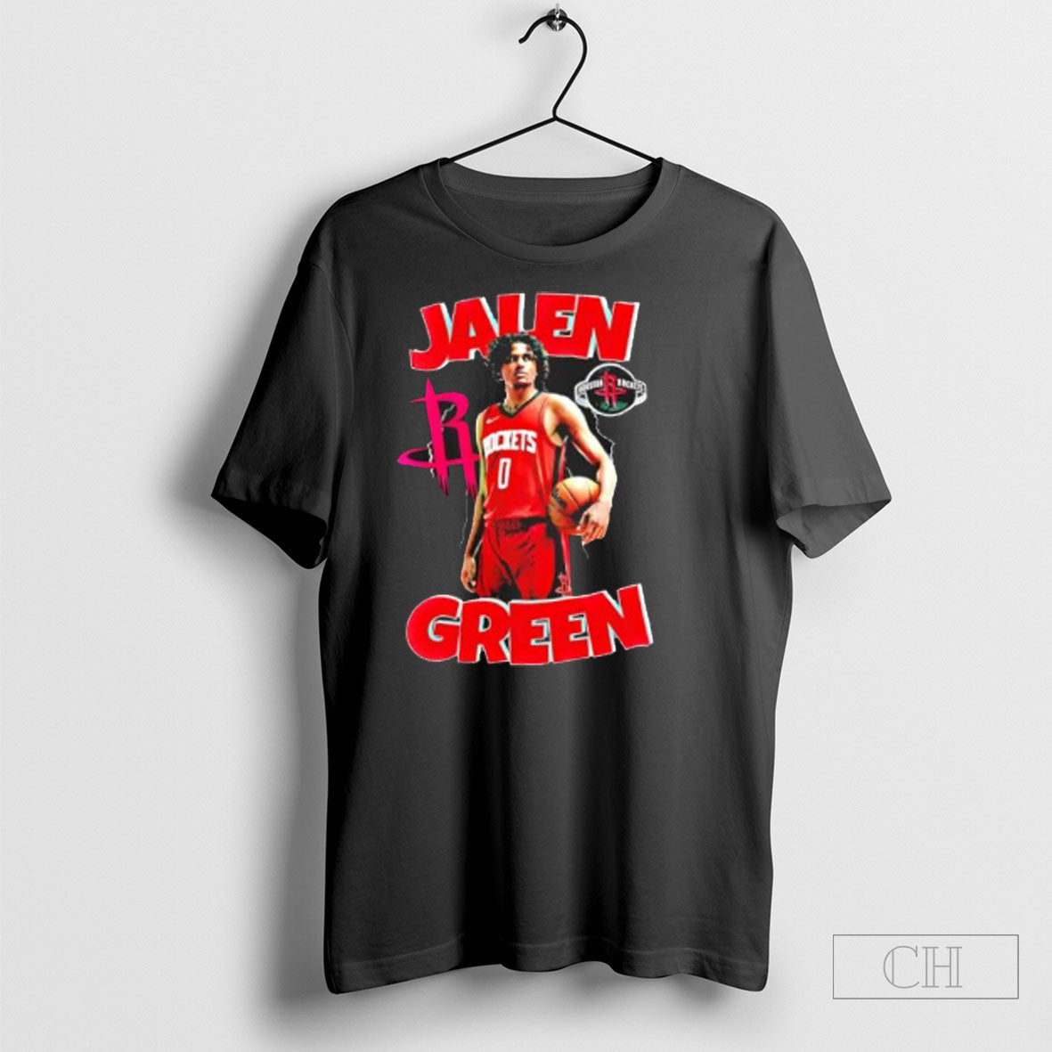 Jalen Green Player Houston Rockets Basketball 90s - Adult & Kids T-Shirts, Sweatshirts & Hoodies apparel design preview 1
